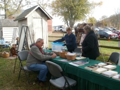 Registering at the Harmony Township Historical Society table